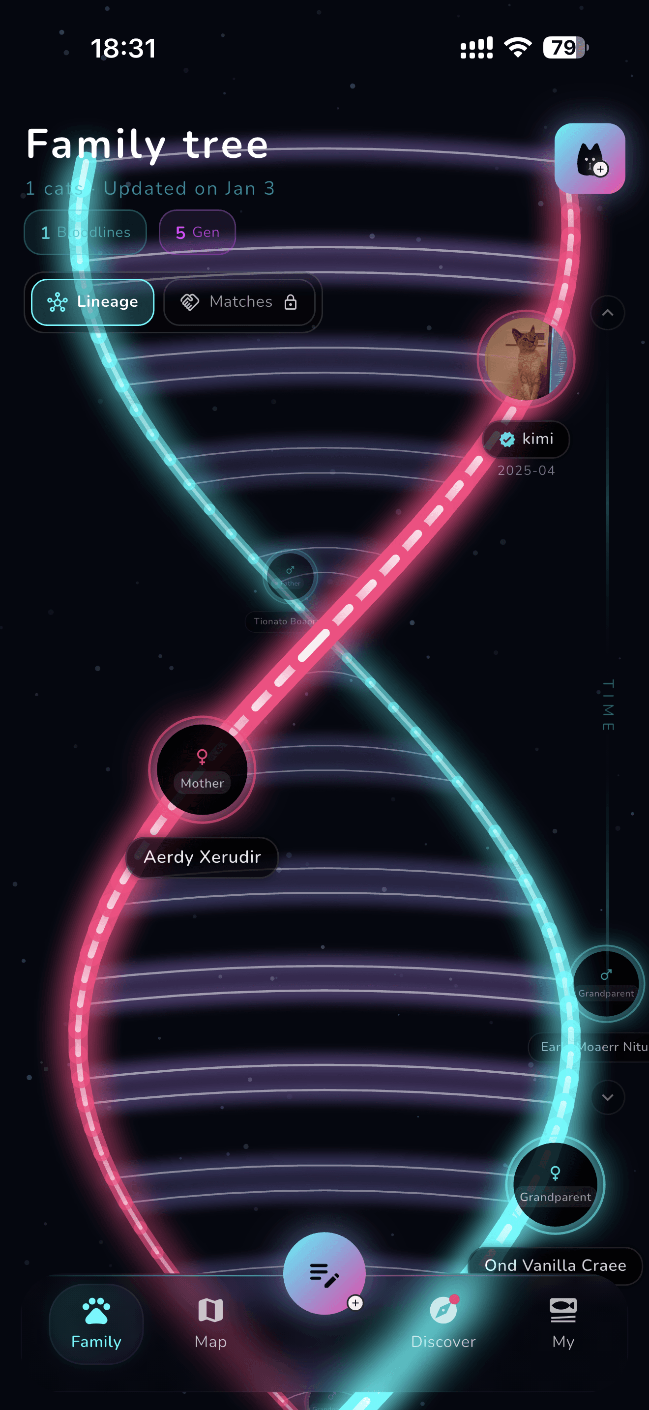 MeowLineage family tree preview