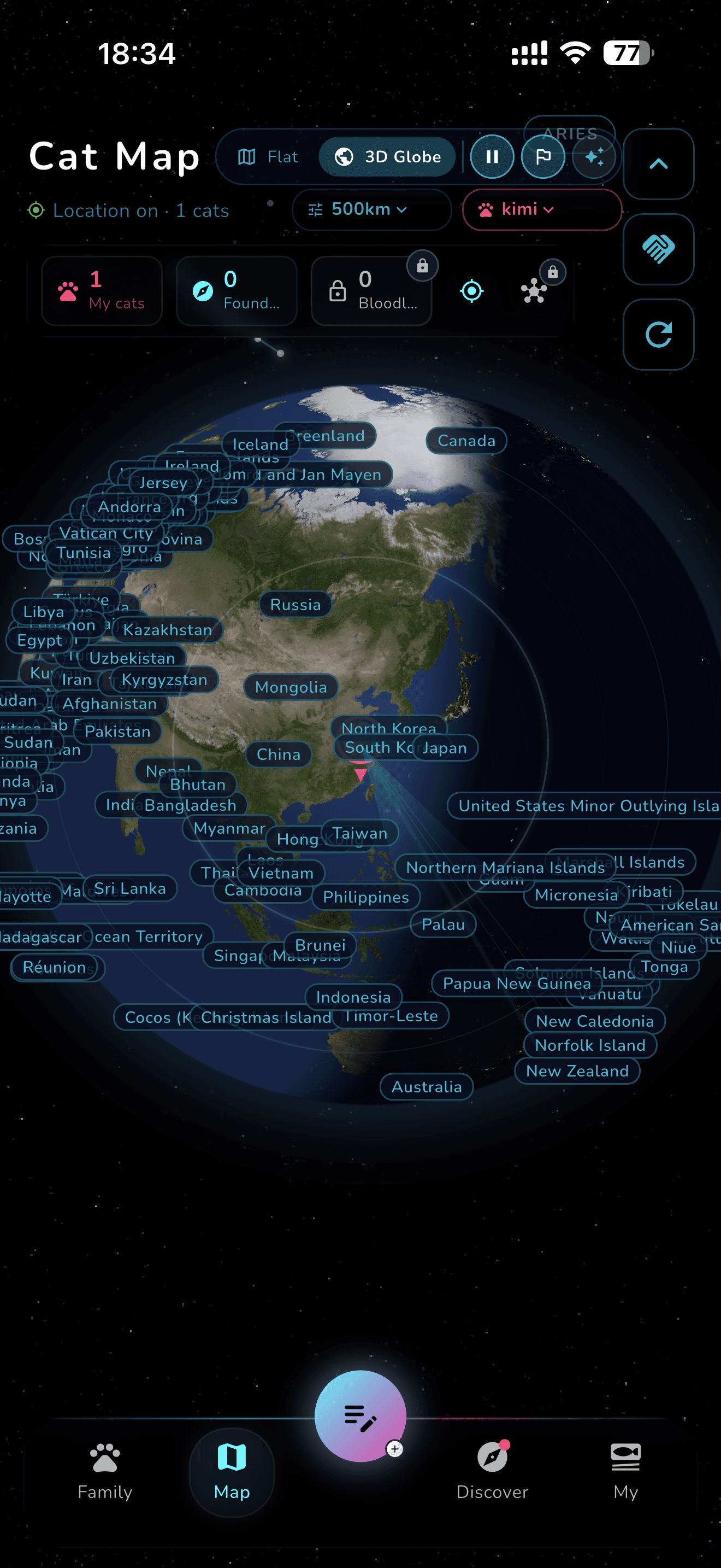MeowLineage cat map preview
